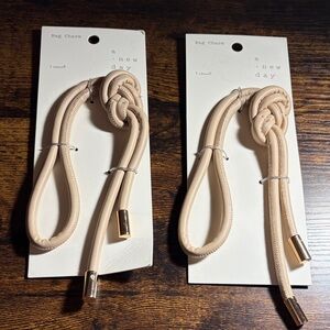 A New Day Tan Bag Charm Pair